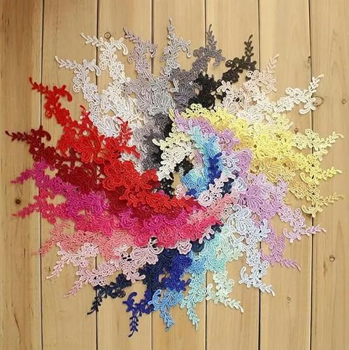 2 Stück/1 Paar 33 x 10 cm, 26 Farben, königsblau, Kopfschmuck, Spitzenapplikation, Nähkleid, DIY-7 Champagner 2 Stück/1 Paar 33 x 10 cm, 26 Farben, königsblau, Kopfschmuck, Spitzenapplikation, Nähkleid, DIY-7 Champagner von FAQIMORAX