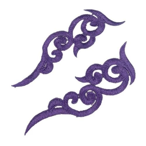 20 Blumen Patches bunte Wolken schwarz Applikation Zubehör-11-L von FAQIMORAX