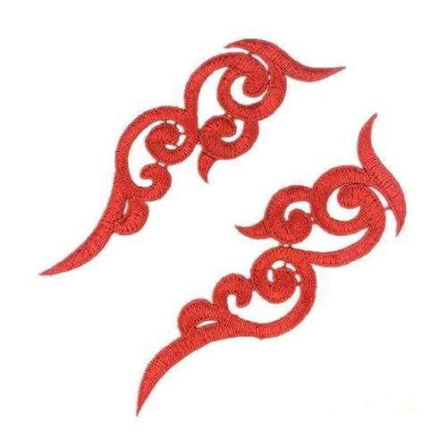 20 Blumen Patches bunte Wolken schwarz Applikation Zubehör-rot 1-L von FAQIMORAX