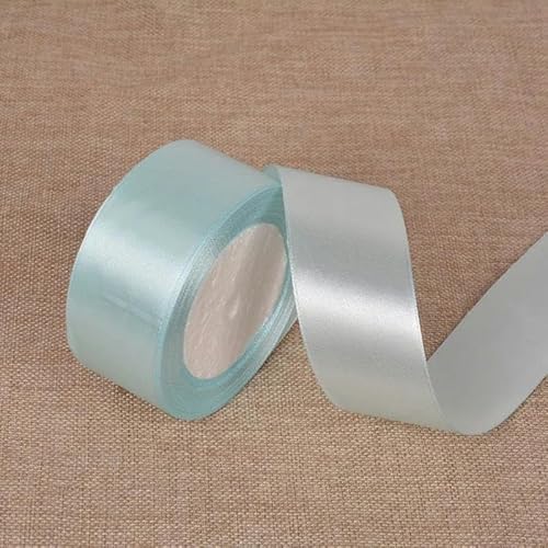 22 Meter/Rolle, 40 mm, einseitiges Satinband für Dekoration, Geburtstag, Party, Geschenkband, 13 Hellblau, 22 m Länge 22 Meter/Rolle, 40 mm, einseitiges Satinband für Dekoration, Geburtstag, Party, Geschenkband, 13 Hellblau, 22 m Länge von FAQIMORAX