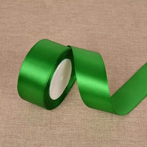 22 Meter/Rolle, 40 mm, einseitiges Satinband für Dekoration, Geburtstag, Party, Geschenkband, 19 Grün, 22 m Länge 22 Meter/Rolle, 40 mm, einseitiges Satinband für Dekoration, Geburtstag, Party, Geschenkband, 19 Grün, 22 m Länge von FAQIMORAX