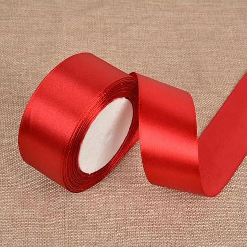 22 Meter/Rolle, 40 mm, einseitiges Satinband für Dekoration, Geburtstag, Party, Geschenkband, 33 Weinrot, 22 m Länge 22 Meter/Rolle, 40 mm, einseitiges Satinband für Dekoration, Geburtstag, Party, Geschenkband, 33 Weinrot, 22 m Länge von FAQIMORAX