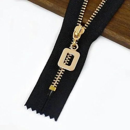 3-teiliger 3# Metallreißverschluss 15/18/20/25/30 cm geschlossener Reißverschluss mit automatischer Verriegelung für Kleidertaschen, Taschen, Reißverschluss zum Nähen-ZA111-Schwarzgold-geschlossenes E 3-teiliger 3# Metallreißverschluss 15/18/20/25/30 cm geschlossener Reißverschluss mit automatischer Verriegelung für Kleidertaschen, Taschen, Reißverschluss zum Nähen-ZA111-Schwarzgold-geschlossenes E von FAQIMORAX