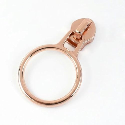 5/10/20 Stück 5# Reißverschlussschieber für Nylon-Reißverschlussband O-Ring-Reißverschlüsse Abziehertasche Ersatzreißverschlüsse Nähzubehör-Roségold-5#-20 Stück von FAQIMORAX