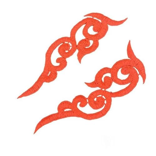 5 Paar fluoreszierende Farben Applikation Patch Ballett Kostüme Kleid Dekor Nähen-fluoreszierend orange-L von FAQIMORAX
