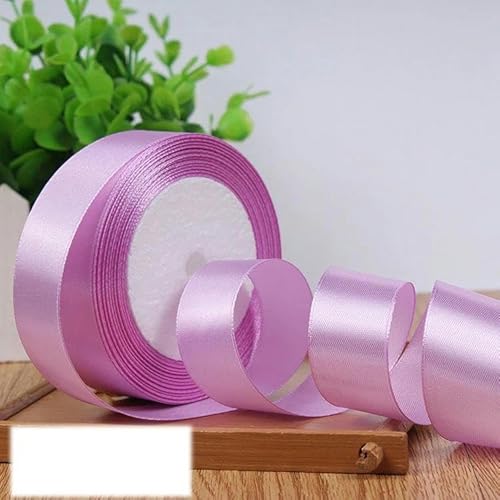 6-10-12-15-20-25-40-50 mm silbergraues Satinband, 22 Meter/Rolle, für Geburtstagspartys, Geschenkband, Rosa, 6 mm von FAQIMORAX