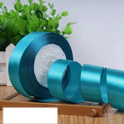 6-10-12-15-20-25-40-50 mm silbergraues Satinband, 22 m/Rolle, für Geburtstagspartys, Geschenkband, Pfauenblau, 15 mm 6-10-12-15-20-25-40-50 mm silbergraues Satinband, 22 m/Rolle, für Geburtstagspartys, Geschenkband, Pfauenblau, 15 mm von FAQIMORAX