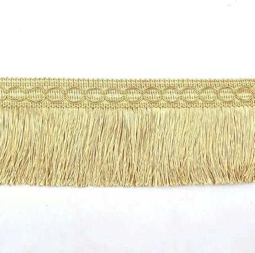 6 m Spitzenquaste zum Nähen von DIY-Bandquasten, goldenes Kleid, Bühnenkleidung, Vorhangzubehör, Gold, 3 Meter 6 m Spitzenquaste zum Nähen von DIY-Bandquasten, goldenes Kleid, Bühnenkleidung, Vorhangzubehör, Gold, 3 Meter von FAQIMORAX