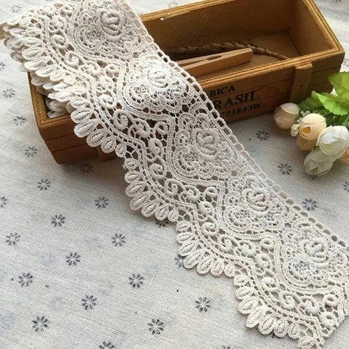 9,5 cm breite Baumwollnetzspitze für Party- und Abendkleider, Applikationen, Vorhangdekoration, Nähzubehör, 1 Yard 9,5 cm breite Baumwollnetzspitze für Party- und Abendkleider, Applikationen, Vorhangdekoration, Nähzubehör, 1 Yard von FAQIMORAX