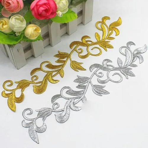 Applikationen zum Aufbügeln, goldene Stickerei, Aufnäher, Partydekoration, Vintage-Kleid, Kostüme, DIY, Heimtextilien, Gold/Silber, 1 Stück_k-Gold Applikationen zum Aufbügeln, goldene Stickerei, Aufnäher, Partydekoration, Vintage-Kleid, Kostüme, DIY, Heimtextilien, Gold/Silber, 1 Stück_k-Gold von FAQIMORAX