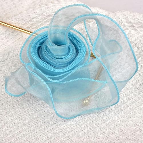 Chiffonband mit gewelltem Rand, Organza-Garnband, Blumenstrauß, Verpackung, Party-Dekorationen, Zubehör, 2,2 / 10 m, K-10 m x 4 cm Chiffonband mit gewelltem Rand, Organza-Garnband, Blumenstrauß, Verpackung, Party-Dekorationen, Zubehör, 2,2 / 10 m, K-10 m x 4 cm von FAQIMORAX