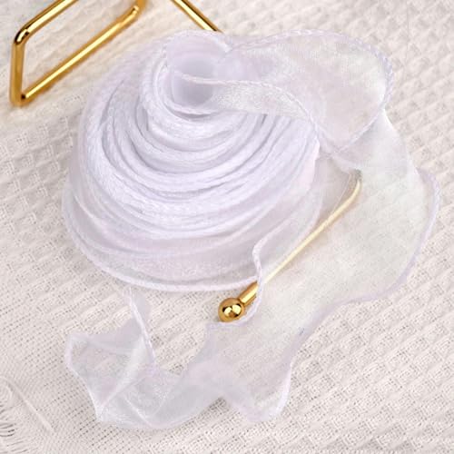 Chiffonband mit gewelltem Rand, Organza-Garnband, Blumenstrauß, Verpackung, Party-Dekorationen, Zubehör, A, 10 m x 4 cm, 2,2 / 10 m Chiffonband mit gewelltem Rand, Organza-Garnband, Blumenstrauß, Verpackung, Party-Dekorationen, Zubehör, A, 10 m x 4 cm, 2,2 / 10 m von FAQIMORAX