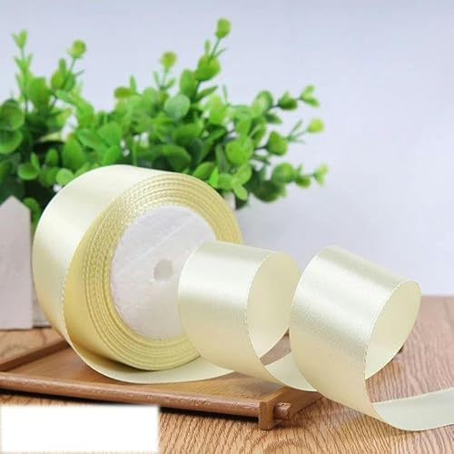 Einseitiges Satinband für Party-Dekoration, Einladungen, Karten, Geschenkband, 40 mm, cremefarben, 40 mm Einseitiges Satinband für Party-Dekoration, Einladungen, Karten, Geschenkband, 40 mm, cremefarben, 40 mm von FAQIMORAX