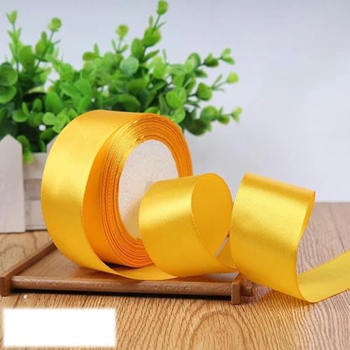 Einseitiges Satinband für Party-Dekoration, Einladungen, Karten, Geschenkband, 40 mm, goldfarben, 40 mm Einseitiges Satinband für Party-Dekoration, Einladungen, Karten, Geschenkband, 40 mm, goldfarben, 40 mm von FAQIMORAX