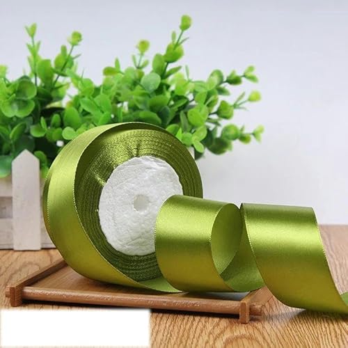Einseitiges Satinband für Party-Dekoration, Einladungskarten, Geschenkband, 40 mm, Armeegrün, 40 mm Einseitiges Satinband für Party-Dekoration, Einladungskarten, Geschenkband, 40 mm, Armeegrün, 40 mm von FAQIMORAX