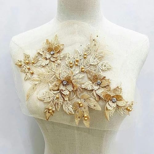 Goldener Halsausschnitt Kragen Spitze Patches Stickerei für Applikationen Dekoration DIY Stil 20-1 Stück Goldener Halsausschnitt Kragen Spitze Patches Stickerei für Applikationen Dekoration DIY Stil 20-1 Stück von FAQIMORAX