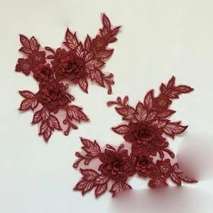 Mehrere Farben Spitze Blumen Stickerei Kleid Motive-N von FAQIMORAX