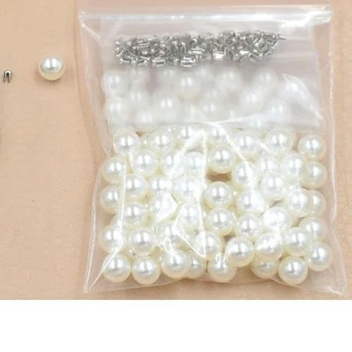 Nichtporöse Perlenschnalle, Niete, Handpressform, Schuhbeutel, Bekleidungsdekoration, Niete, Schuhreparaturzubehör - 100 Perlenknöpfe - 12 mm von FAQIMORAX