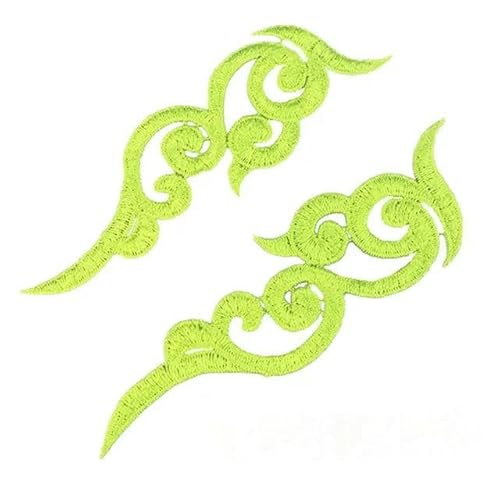 Paar fluoreszierende Farben Applikation Patch Ballett Kostüme Kleid Dekor Nähen-fluoreszierend gelb-L von FAQIMORAX