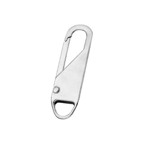 Reißverschlusskopf, abnehmbarer Reißverschlussschieber aus Metalllegierung, werkzeuglos abnehmbarer Reißverschlussschieber, Ersatz-Reißverschlusskopf für Kleidung und Taschen, Silber, 50 Stück Reißverschlusskopf, abnehmbarer Reißverschlussschieber aus Metalllegierung, werkzeuglos abnehmbarer Reißverschlussschieber, Ersatz-Reißverschlusskopf für Kleidung und Taschen, Silber, 50 Stück von FAQIMORAX