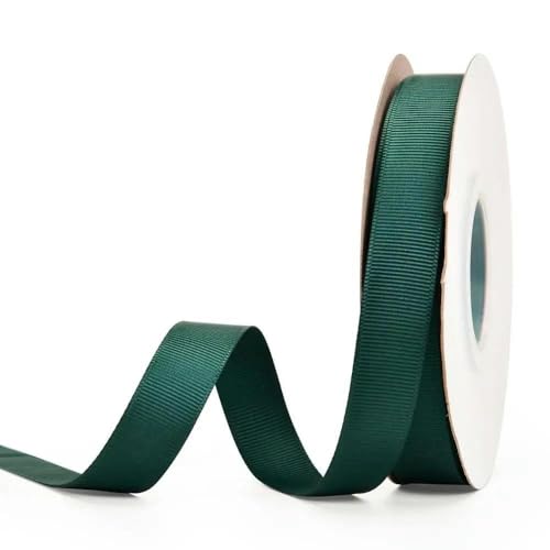 Ripsband, 6, 9, 13, 16, 25, 38 mm, 22 Meter/Rolle, 1/4 Zoll, 3/8 Zoll, 1/2 Zoll, 5/8 Zoll, 1 Zoll, 3,8 cm, Blaugrün 347–38 mm von FAQIMORAX