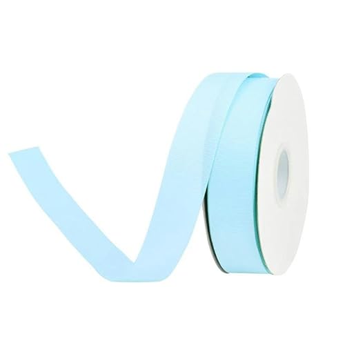Ripsband, 6, 9, 13, 16, 25, 38 mm, 22 Meter/Rolle, 1/4 Zoll, 3/8 Zoll, 1/2 Zoll, 5/8 Zoll, 1 Zoll, 3,8 cm, Hellblau 305–38 mm von FAQIMORAX