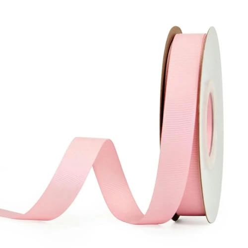 Ripsband, 6, 9, 13, 16, 25, 38 mm, 22 Meter/Rolle, 1/4 Zoll, 3/8 Zoll, 1/2 Zoll, 5/8 Zoll, 1 Zoll, 3,8 cm, Perlrosa, 123–38 mm von FAQIMORAX