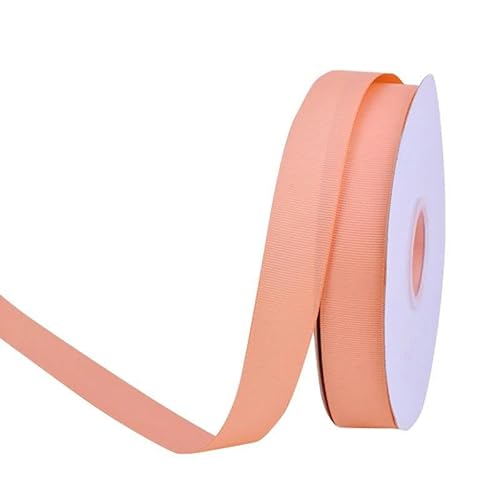 Ripsband, 6, 9, 13, 16, 25, 38 mm, 22 Meter/Rolle, 1/4 Zoll, 3/8 Zoll, 1/2 Zoll, 5/8 Zoll, 1 Zoll, 3,8 cm, Pfirsichfarben 720–38 mm von FAQIMORAX