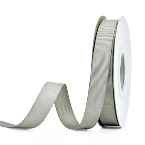Ripsband, 6, 9, 13, 16, 25, 38 mm, 22 Meter/Rolle, 1/4 Zoll, 3/8 Zoll, 1/2 Zoll, 5/8 Zoll, 1 Zoll, 3,8 cm, Silber 012–38 mm von FAQIMORAX