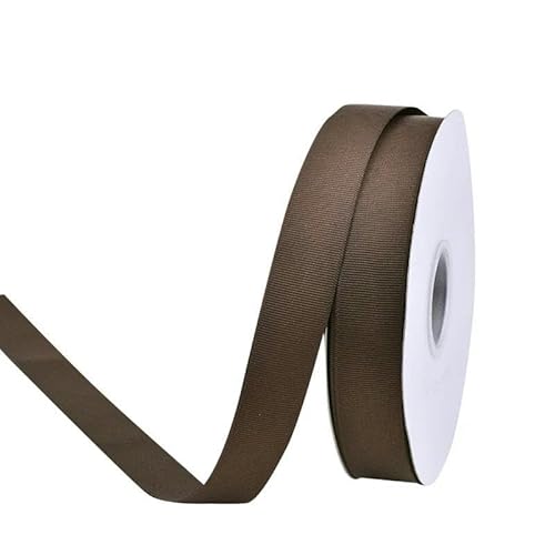 Ripsband, 6, 9, 13, 16, 25, 38 mm, 22 m/Rolle, 1/4 Zoll, 3/8 Zoll, 1/2 Zoll, 5/8 Zoll, 1 Zoll, 3,8 cm, Braun, 850-38 mm von FAQIMORAX
