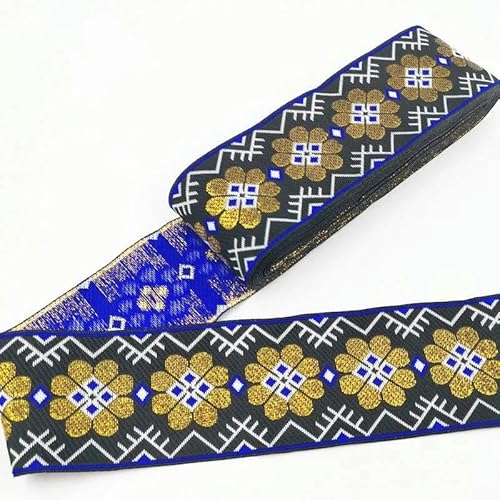 SBD04 Band mit ethnischem Vintage-Stickerei, Boho-Besatz, DIY, Kleidung, Tasche, Zubehör, bestickt, 7 m, 50 mm SBD04 Band mit ethnischem Vintage-Stickerei, Boho-Besatz, DIY, Kleidung, Tasche, Zubehör, bestickt, 7 m, 50 mm von FAQIMORAX