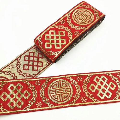 SBD31 Band mit ethnischem Vintage-Stickerei, Boho-Besatz, DIY, Kleidung, Tasche, Zubehör, bestickt, 7 m, 50 mm SBD31 Band mit ethnischem Vintage-Stickerei, Boho-Besatz, DIY, Kleidung, Tasche, Zubehör, bestickt, 7 m, 50 mm von FAQIMORAX