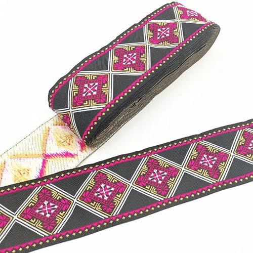 SBD44 Band mit ethnischem Vintage-Stickerei, Boho-Besatz, DIY, Kleidung, Tasche, Zubehör, bestickt, 7 m, 50 mm SBD44 Band mit ethnischem Vintage-Stickerei, Boho-Besatz, DIY, Kleidung, Tasche, Zubehör, bestickt, 7 m, 50 mm von FAQIMORAX