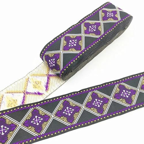 SBD45 Band mit ethnischem Vintage-Stickerei, Boho-Besatz, DIY, Kleidung, Tasche, Zubehör, bestickt, 7 m, 50 mm SBD45 Band mit ethnischem Vintage-Stickerei, Boho-Besatz, DIY, Kleidung, Tasche, Zubehör, bestickt, 7 m, 50 mm von FAQIMORAX
