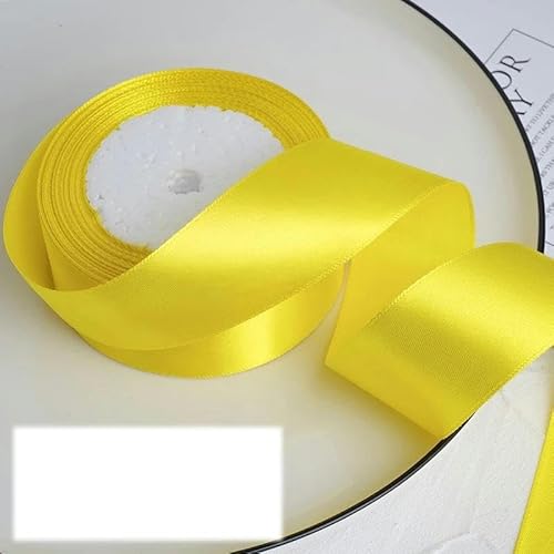 Satinband, 4 cm, für Geburtstagspartys, Gelb, 22,7 m Länge Satinband, 4 cm, für Geburtstagspartys, Gelb, 22,7 m Länge von FAQIMORAX
