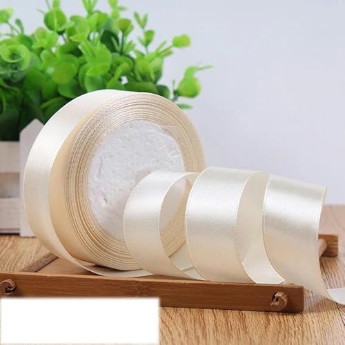 Satinband, silbergrau, 6-10-12-15-20-25-40-50 mm, 22 m/Rolle, für Geburtstagspartys, Beige, 20 mm Satinband, silbergrau, 6-10-12-15-20-25-40-50 mm, 22 m/Rolle, für Geburtstagspartys, Beige, 20 mm von FAQIMORAX