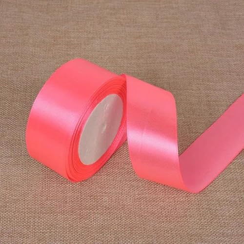 Satinband für Dekoration, Geburtstag, Party, Geschenkband, 22 m/Rolle, 40 mm, 22 m Länge, 5 x Pfirsichfarben von FAQIMORAX