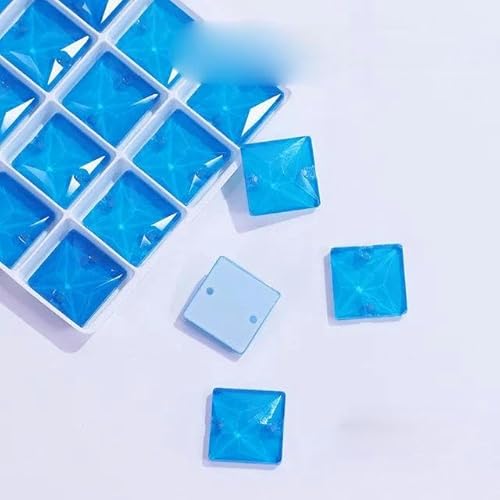 SquareRose Glas-Strasssteine zum Aufnähen, Kristall-Flatback-Steine für Kleidungszubehör, 03–16 mm, 24 Stück von FAQIMORAX