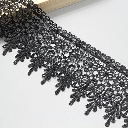 Yards schwarzes Band, 90 mm, Spitzenbesatz, DIY-Stickerei zum Nähen, Dekoration, Schwarz, 1 Yard Yards schwarzes Band, 90 mm, Spitzenbesatz, DIY-Stickerei zum Nähen, Dekoration, Schwarz, 1 Yard von FAQIMORAX