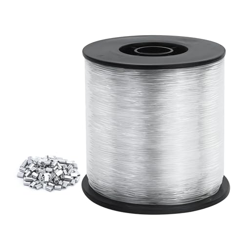 200M Nylonfaden Transparent Reißfest - 0,8MM Durchsichtige Monofile Angelschnur,Starker Nylonschnur Zum Aufhängen Unsichtbarer Faden Dekoration für DIY Crafting, Angel, Basteln, Schmuck, Aufhängen von FAREASTSHOP
