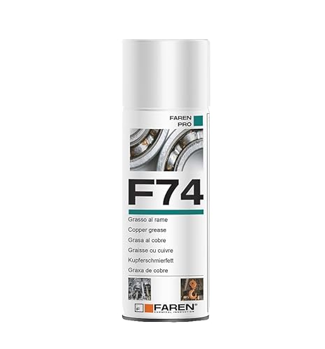 Faren F74 Kupferfett Schmierspray, Wasserabweisend, Hochtemperaturbeständig über 1000°C, Extremer Druck Schutz, Anti-Verschleiß und Korrosion, 400ml von FAREN