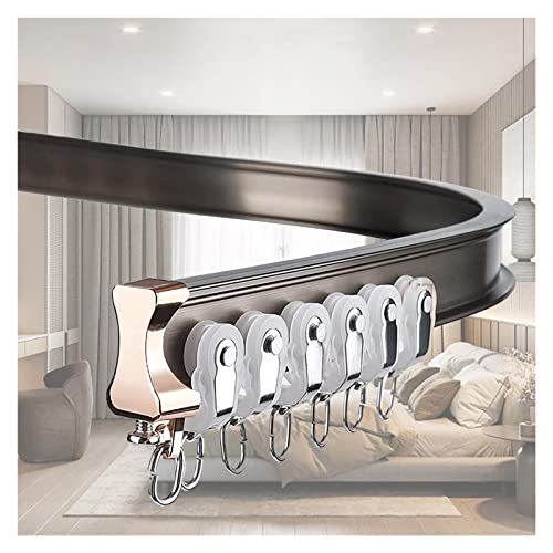 Flexibles Schiebevorhang-Schienensystem für Balkon/Erkerfenster, biegbare Sichtschutzwand für Krankenhauszimmer, Decken-/Wandhalterung, mit Haken (Color : Ceiling Mount, Size : 4m/ Flexibles Schiebevorhang-Schienensystem für Balkon/Erkerfenster, biegbare Sichtschutzwand für Krankenhauszimmer, Decken-/Wandhalterung, mit Haken (Color : Ceiling Mount, Size : 4m/ von FARIH