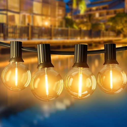 FARNY Lichterkette Außen, 18M/60FT Lichterkette Außen Strom mit G40 30+1 LED Lichterketten, IP45 Wasserdichte 2700K Warmweißes Lichterkette Glühbirnen für Garten, Balkon, Hochzeit, Party FARNY Lichterkette Außen, 18M/60FT Lichterkette Außen Strom mit G40 30+1 LED Lichterketten, IP45 Wasserdichte 2700K Warmweißes Lichterkette Glühbirnen für Garten, Balkon, Hochzeit, Party von FARNY