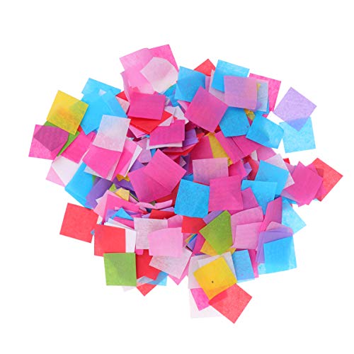 FARUTA Papierkonfetti, 75 g, mehrfarbig, quadratisch, biologisch abbaubar, für Partys, Clubs, Hochzeiten, Feiern (Farbe: Bild 1), 1 Packung von FARUTA