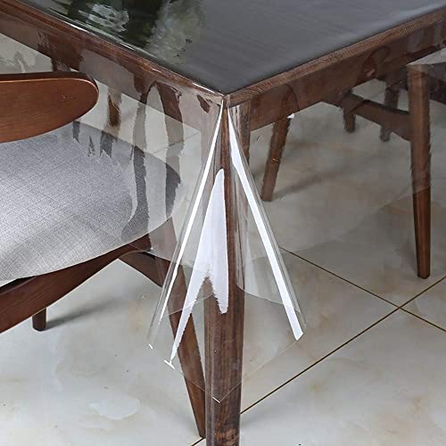 FARYODI Tischdecke Transparente Tischfolie 100x160CM - wasserdichte und abwaschbare aus PVC für den Outdoor Schützen Sie Ihren Tisch vor Schmutz von FARYODI