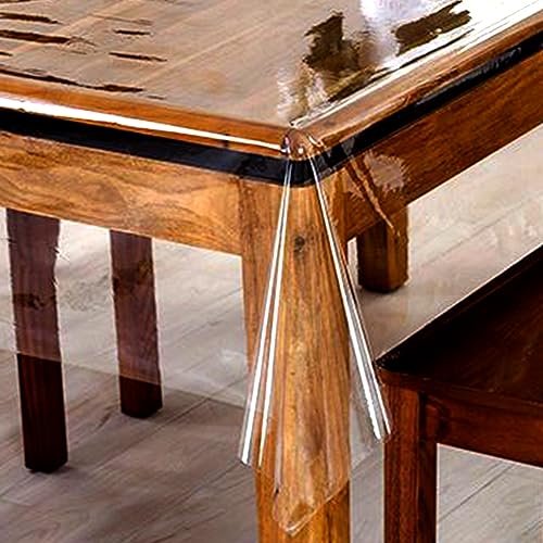 Tischdecke Transparente Tischfolie 90x130CM - wasserdichte und abwaschbare aus PVC für den Outdoor Schützen Sie Ihren Tisch vor Schmutz… von FARYODI