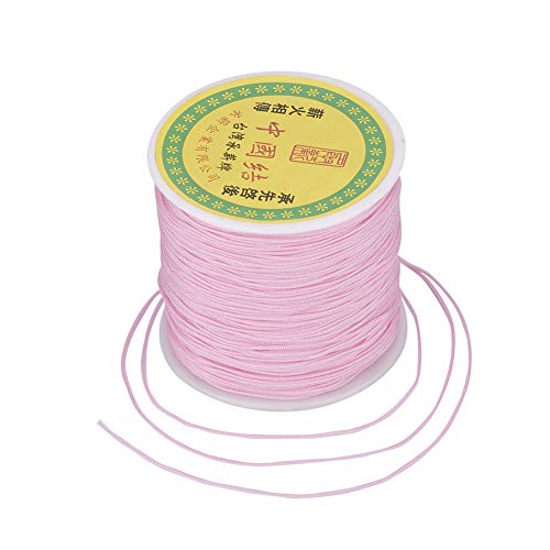 0,8 mm Nylonschnur für Perlenarbeiten, 91 m/Rolle, Makramee, chinesische Knoten, Schnur für DIY-Halsketten, Armbänder, Schmuckherstellung, Rosa 0,8 mm Nylonschnur für Perlenarbeiten, 91 m/Rolle, Makramee, chinesische Knoten, Schnur für DIY-Halsketten, Armbänder, Schmuckherstellung, Rosa von FASHEWELRY
