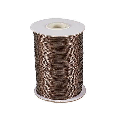 FASHEWELRY 1 mm lange gewachste Polyesterkordel für Schmuckherstellung, Halsketten, Armbänder, Kaffeebraun FASHEWELRY 1 mm lange gewachste Polyesterkordel für Schmuckherstellung, Halsketten, Armbänder, Kaffeebraun von FASHEWELRY