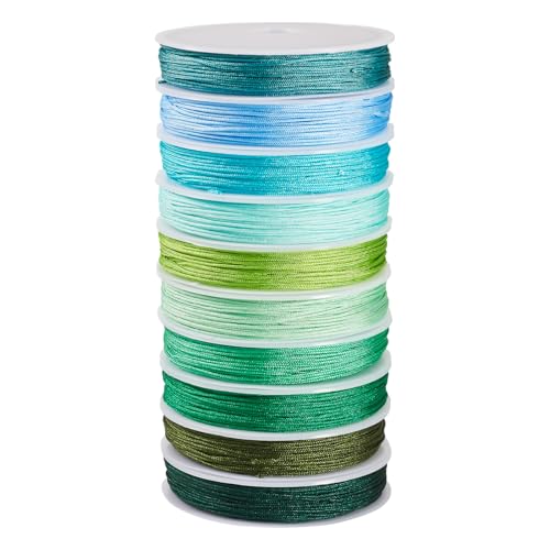 FASHEWELRY 0,8 mm geflochtener Faden für Armband, grüne chinesische Knotenschnur, Polyesterschnur zum Nähen, Verpacken, Halsketten, Schmuckherstellung, Heimdekoration FASHEWELRY 0,8 mm geflochtener Faden für Armband, grüne chinesische Knotenschnur, Polyesterschnur zum Nähen, Verpacken, Halsketten, Schmuckherstellung, Heimdekoration von FASHEWELRY