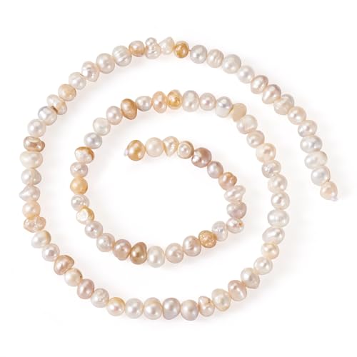 FASHEWELRY 1 Strang natürliche Perlen, Kartoffelform, Süßwasser-Zuchtperlen, Abstandshalter für Bastelarbeiten, Schmuck, Armbänder, Halsketten FASHEWELRY 1 Strang natürliche Perlen, Kartoffelform, Süßwasser-Zuchtperlen, Abstandshalter für Bastelarbeiten, Schmuck, Armbänder, Halsketten von FASHEWELRY
